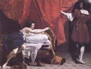 Orazio Gentileschi Joseph and Potiphar's Wife (mk25) painting